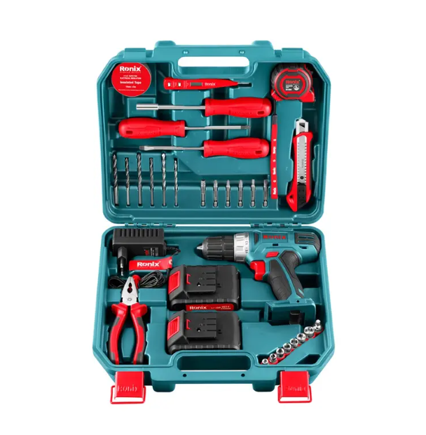 کیت دریل شارژی رونیکس مدل RS-8014 ا ronix rechargeable drill kit rs 8014