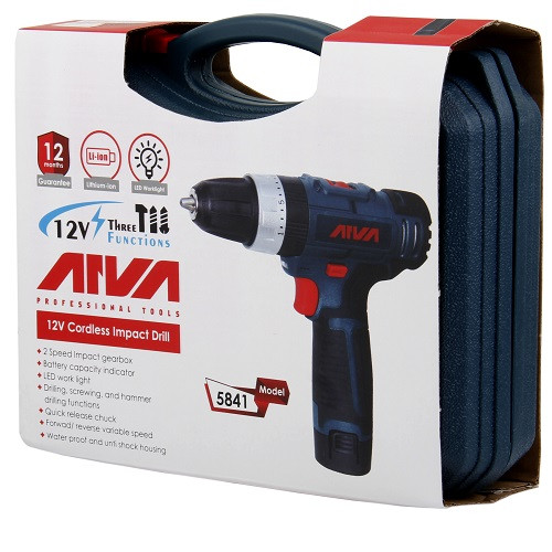 دریل شارژی چکشی آروا مدل 5841 ا Arva 5841 cordless drill