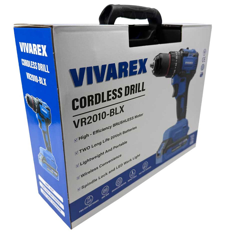 دریل شارژی ویوارکس چکشی موتور براشلس VR2010-BLX