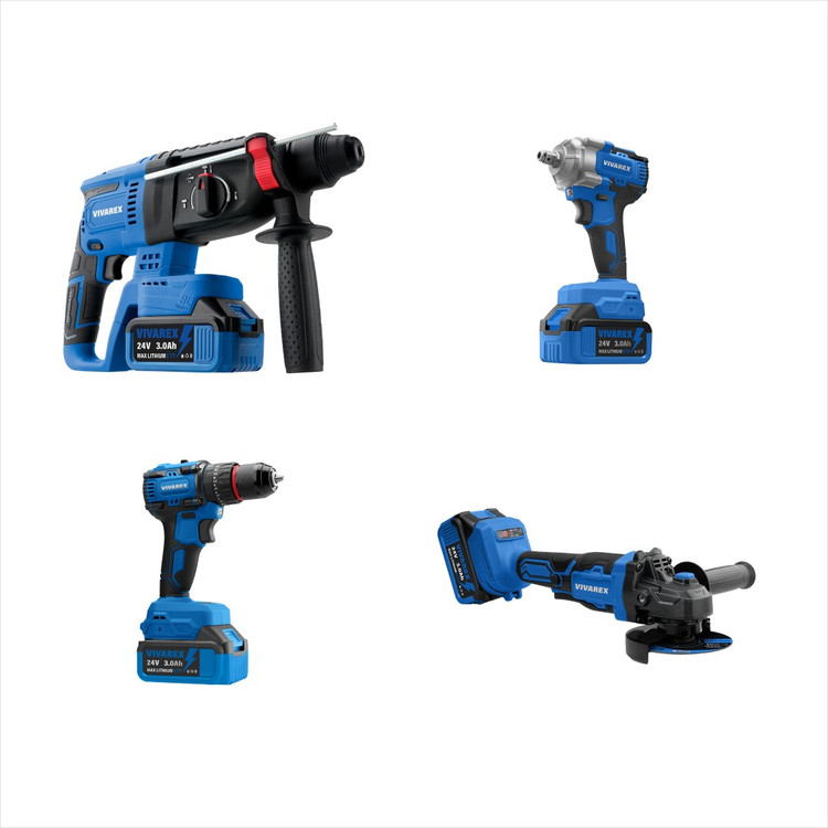 کیت شارژی ۴ عددی براشلس ویوارکس مدل VR2404-BCK ۲۴ ولت